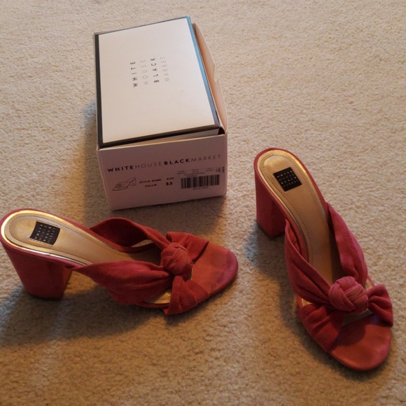 White House Black Market Shoes - WHBM CALLIE SUEDE MULE 8.5